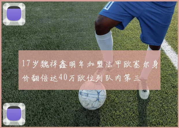 17岁魏祥鑫明年加盟法甲欧塞尔身价翻倍达40万欧位列队内第三